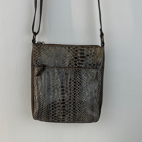 The Sak Snakeskin Small Leather Crossbody - Picture 1 of 9